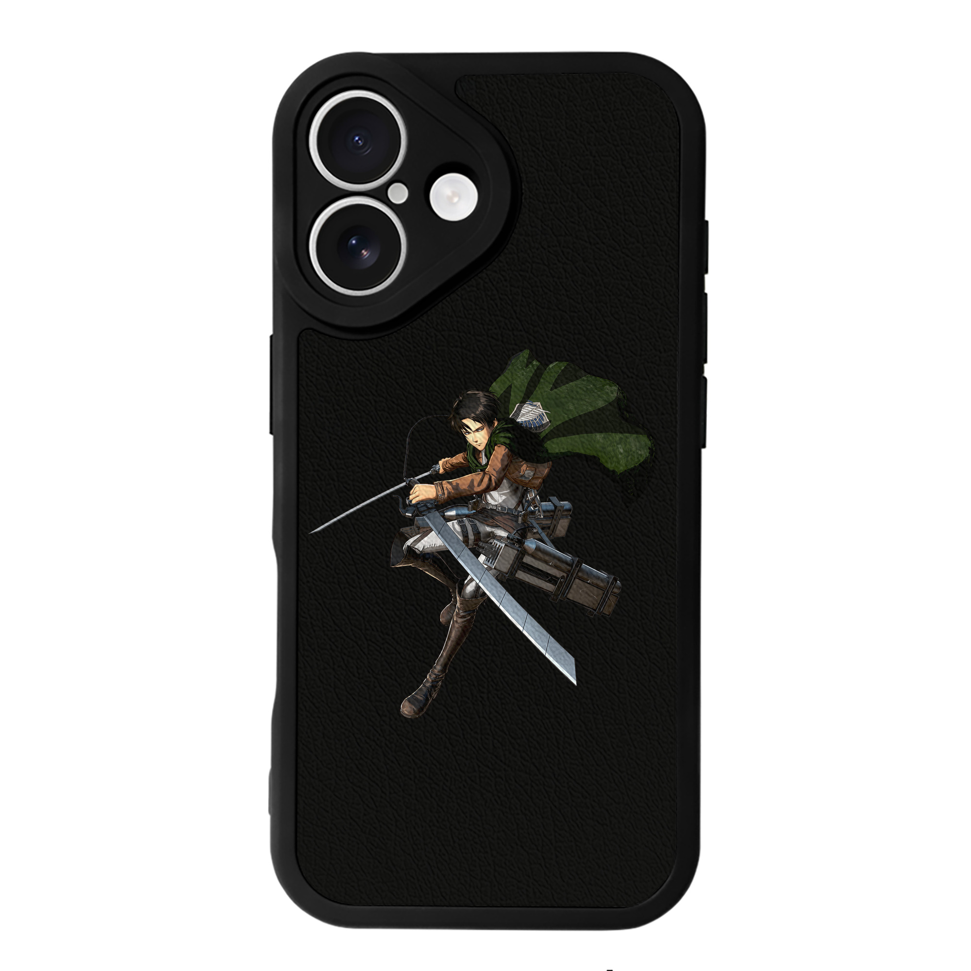 （画像用） 進撃の巨人 リヴァイ·アッカーマン Attack on Titan Levi Ackerman 【iPhone 16シリーズ対応】シリコンスマホケース（レザー調） 材質：シリコン
